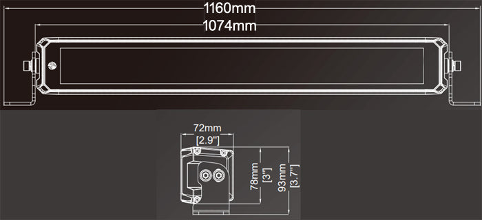 Heavy Duty LED Light Bar 42.3 Inch