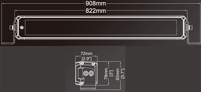 Heavy Duty LED Light Bar 32.4 Inch